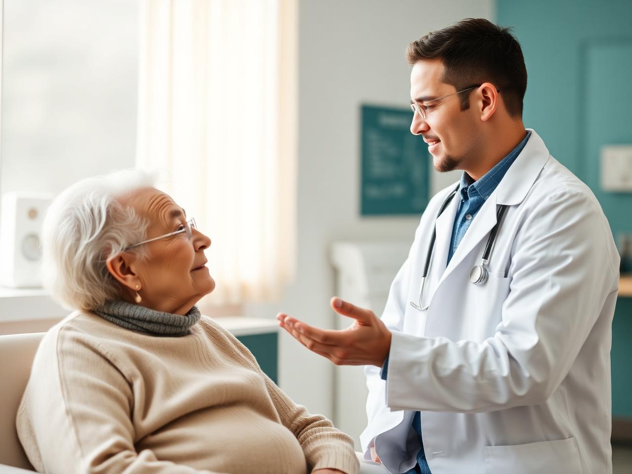Patient consultation with the medical team